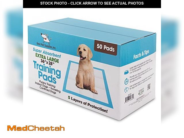 Lot 74-12509963 - Best Pet Supplies XL Puppy Pads 40 Count - Super Absorbent Dog Training Pads, Quick-Dry, Odor Contro...