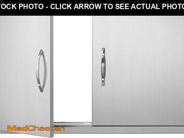 Lot 74-12510592 - VEVOR BBQ Access Door - 42W x 21H inch Double Outdoor Stainless Steel Kitchen Door for Island and Gr...