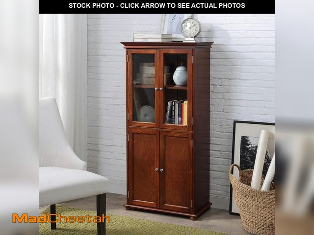 Lot 74-14257554 - Home Decorators Collection Hampton Harbor 25 in. W x 14 in. D x 53 in. H Brown Freestanding Linen Ca...