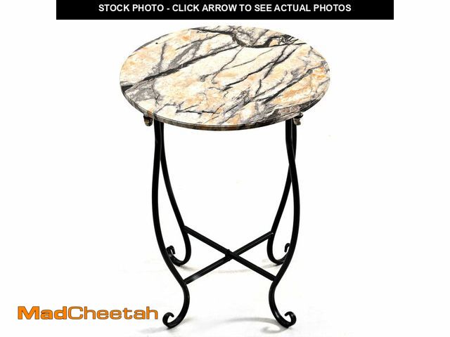 Lot 74-13947396 - Aonagi Patio Side Table, Versatile 14" Round Side Table for Balcony Yard Porch Bedside Rocking Chair...