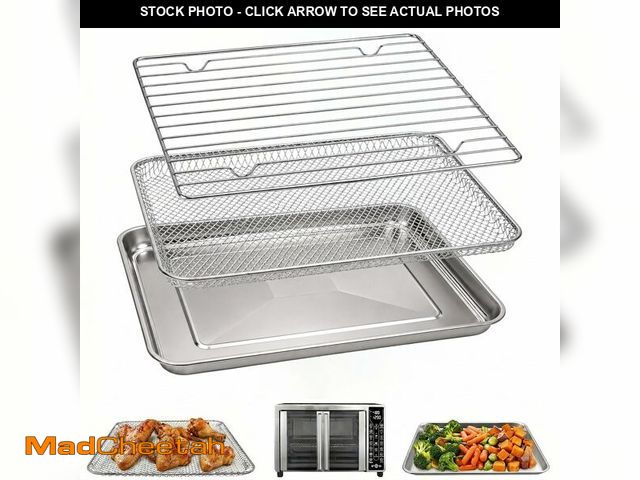 Lot 74-14472780 - Air Fryer Replacement Tray for Gourmia GTF7655 GTF7460 GTF7465 GTF7530, 3-in-1 Basket Tray Rack Kit,...