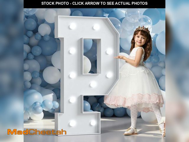 Lot 74-13952155 - Marquee Letters 4 Feet Tall Large Light Up Letters Baby Shower Decorations Wedding Engagement White ...
