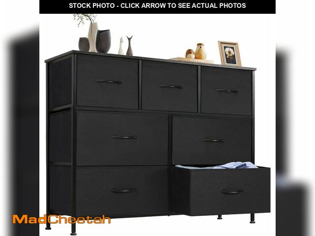 Lot 74-14305355 - Atilioo Dresser for Bedroom with 7 Drawers, Anti-Tip Fabric Storage Tower - USED