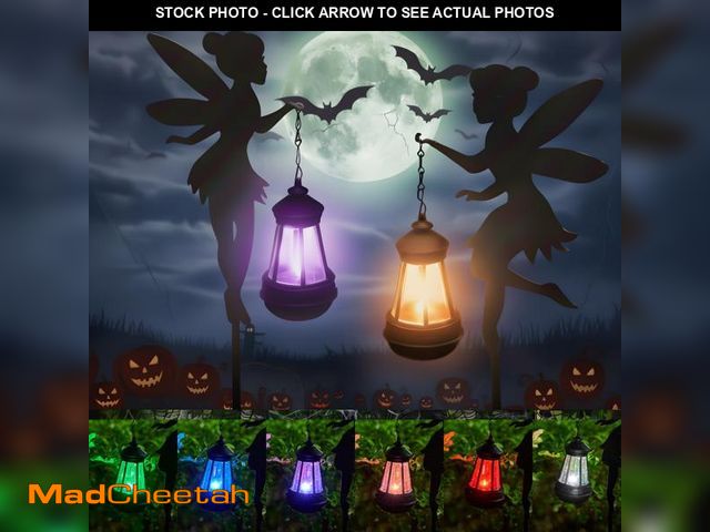 Lot 74-12306384 - Fairy Garden Accessories Lawn Ornaments 1 Pair - Solar Lights Halloween Decorations Outdoor Garden S...
