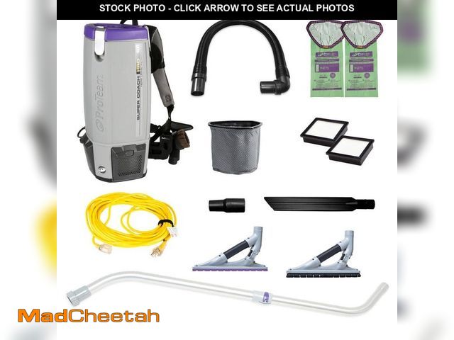Lot 74-13000850 - ProTeam Super Coach Pro 10, 10 qt. Corded Gray Backpack Vacuum Cleaner with Hard Surface &amp; Carpe...