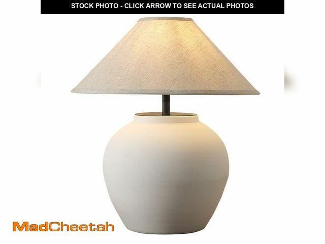 Lot 74-13563918 - Farmhouse Table Lamps Black 18.8" Tall Ceramic Table Lamp Rustic Southwestern Clay Pot Ceramic Lamps...