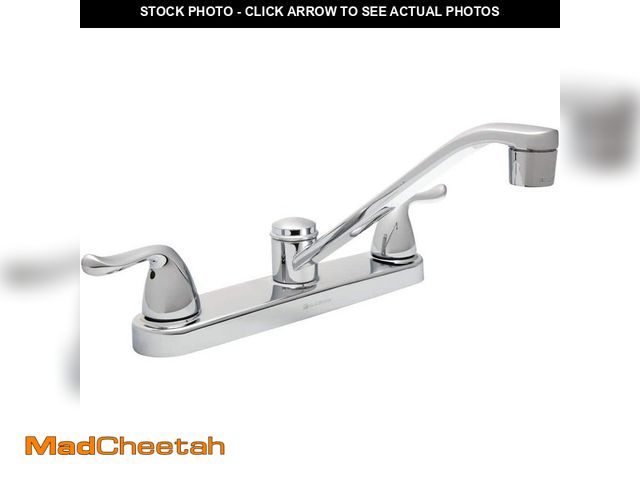 Lot 74-14365044 - Glacier Bay Constructor Double Handle Standard Kitchen Faucet in Chrome - UNUSED