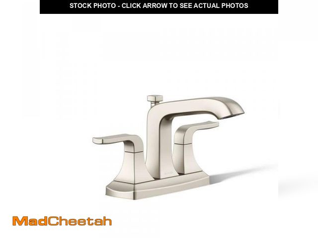 Lot 74-12086545 - KOHLER Rubicon 4 in. Centerset 2-Handle Bathroom Faucet in Vibrant Brushed Nickel - UNUSED
