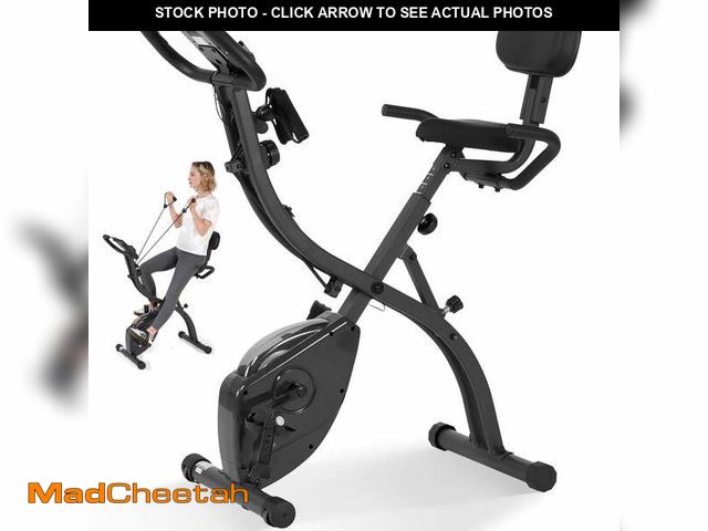 Lot 74-14585731 - Naipo 3 in 1 Exercise Bike Quiet Folding Magnetic Stationary Exercise Bikes with Arm Resistance Band...