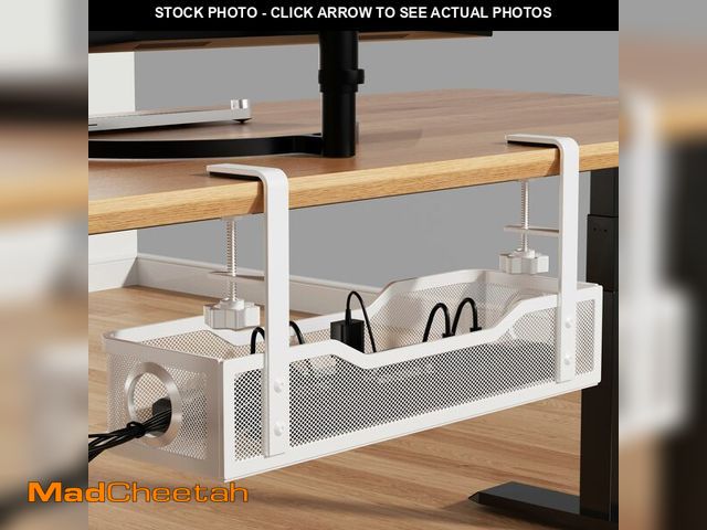 Lot 74-14386192 - Under Desk Cable Management Large, Cinati 16" Cable Management Box for Table Thickness up to 3", Wir...