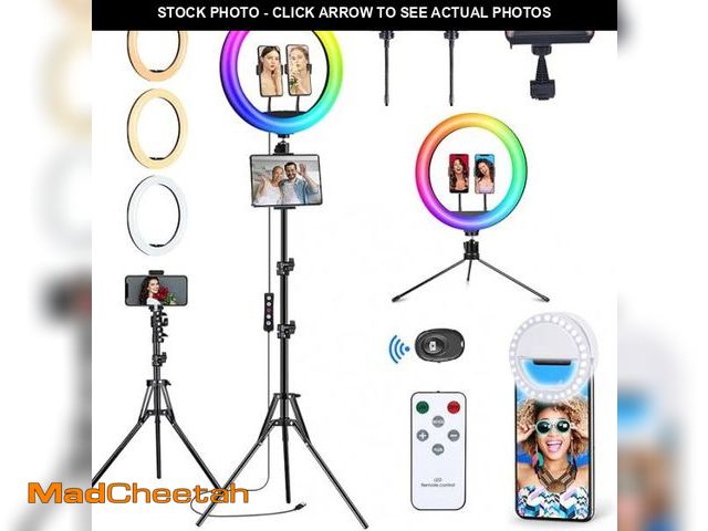 Lot 74-12128955 - Ã°ÂâÂ¡Ã°ÂâÂ²Ã°ÂËâÃ°ÂâÂ²Ã°ÂËâ¬Ã°ÂËÂ 13" Selfie Ring Light with 76" Stand and 3 Pho...