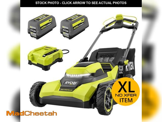 Lot 74-13783074 - RYOBI 40V HP Brushless 21 in. Cordless Battery Walk Behind Self-Propelled Lawn Mower with (2) 6.0 Ah...