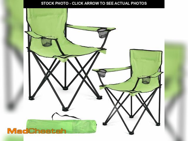 Lot 74-14307873 - WEIDIORME 2-Pack Collapsible Camping Chairs with Carry Bag, Fruit Green - UNUSED
