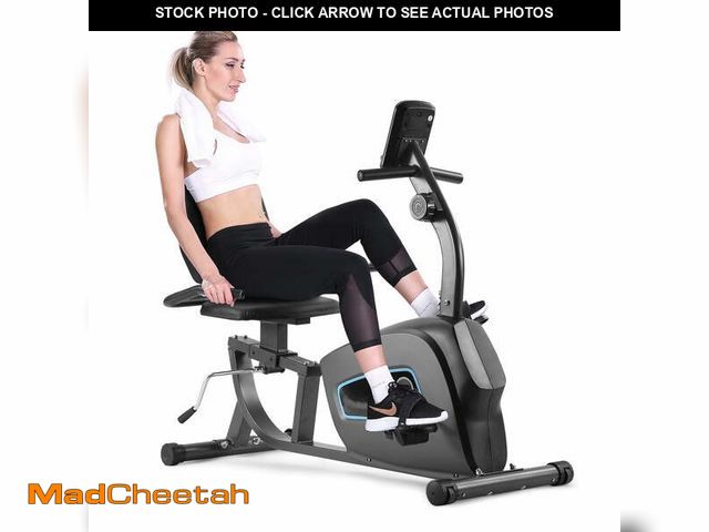 Lot 74-12832424 - Maxkare Exercise Bike Indoor Recumbent  Exercise Bike Stationary with Adjustable Seat and 8 Resistan...