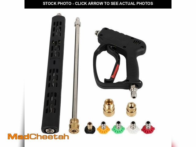 Lot 74-14270703 - OCPTY MAX 5000 PSI Pressure Washer Gun with 3/8; Swivel Quick Connector; M22-14mm Fitting, Stainless...