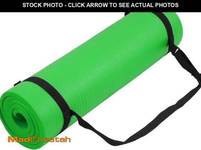 Lot 74-12510174 - Fitvids 1/2-Inch Extra Thick High Density Anti-Tear Exercise Yoga Mat with Knee Pad and Carrying Str...