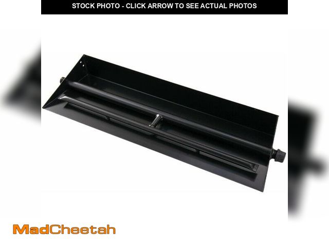Lot 74-13213732 - Americangaslogs 18inch-24inch Burner Pan for Gas Fireplace Gas Fireplace Burner (22 Inch Two Pipe) A...