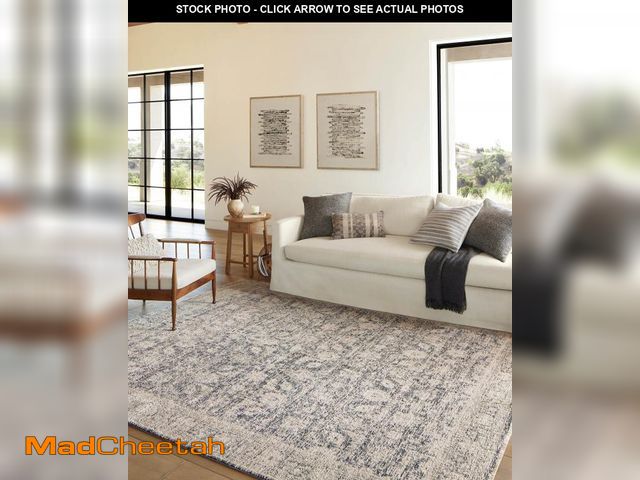 Lot 74-12431281 - Loloi Amber Lewis Alie Collection ALE-05 Charcoal/Beige 7'-10'' x 7'-10'', .13'' Pile Height, Round ...