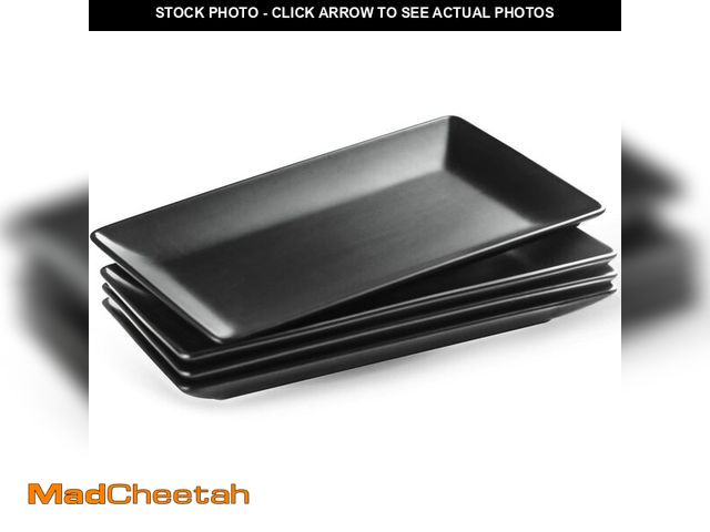 Lot 74-12707702 - YHOSSEUN Ceramic Serving Platters Set of 4, Rectangular Serving Platters and Trays for Food, Sushi, ...
