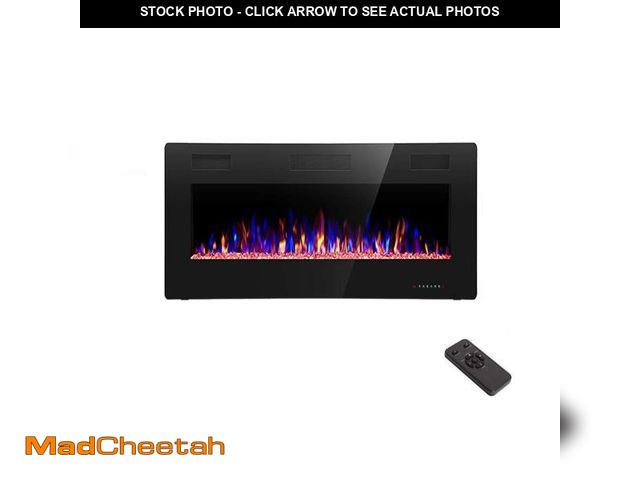 Lot 74-12153675 - R.W.FLAME 36 inch Recessed and Wall Mounted Electric Fireplace, Ultra Thin ad Low Noise, Fit for 2 x...