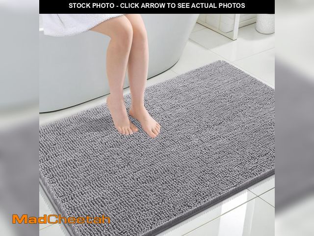 Lot 74-12440402 - OLANLY Bathroom Rugs 47x32, Extra Soft Absorbent Chenille Bath Rugs, Rubber Backing Quick Dry, Machi...