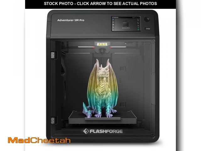 Lot 74-12240732 - FLASHFORGE Adventurer 5M Pro 3D Pinter, 600mm/s High-Speed with 1 Click Fully Auto Printing Systerm,...