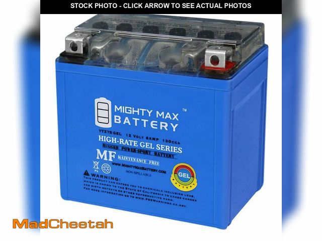 Lot 74-13627689 - Mighty Max Battery 12V 6Ah Gel Battery for Honda 50 NPS50 Ruckus 2003-2014 - USED