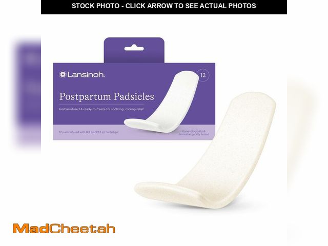 Lot 74-13545093 - Lansinoh Postpartum Cooling Pads, Perineal Ice Packs, 12 Count, Witch Hazel Pads for Postpartum Care...