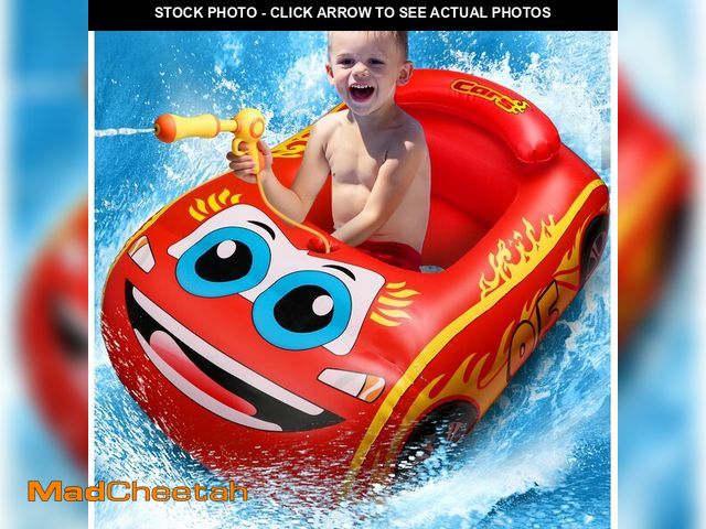 Lot 74-14209669 - HopeRock Kids Pool Float with Water Gun - Inflatable Ride-on Swimming Toy for Boys Aged 3-8, Summer ...
