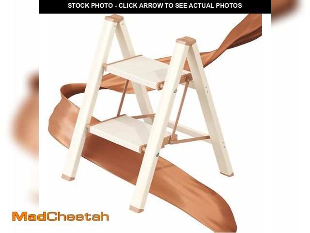 Lot 74-13709657 - GameGem 2 Step Ladder, Folding Step Stool with Wider Pedal, Anti-Slip Feet &amp; Non Slip Stripes, A...