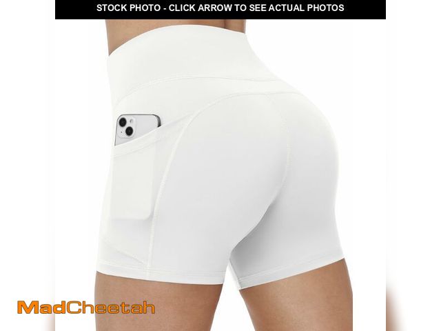 Lot 74-14339168 - Runhit Biker Shorts Women No Front Seam Spandex Yoga Workout Gym Volleyball Running High Waisted Tum...