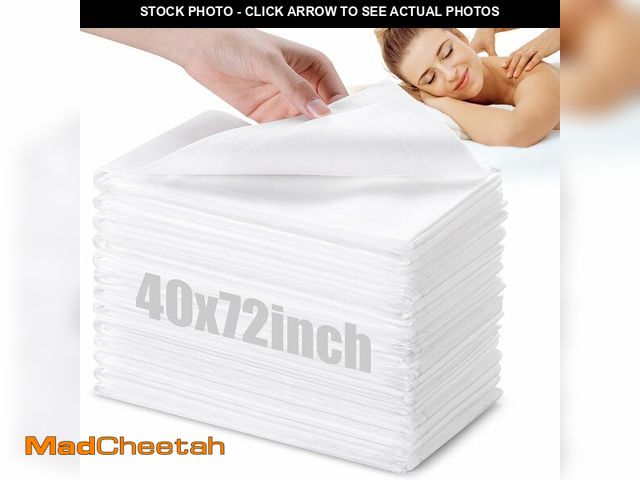 Lot 74-13041059 - Windkream 72 Pack 40 x 72 Inches Single-use Drape Sheets, 2-ply Tissue Disposable Bed Sheets Waterpr...