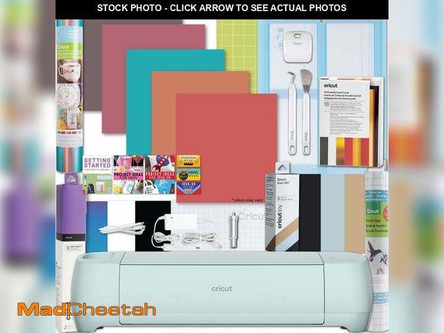 Lot 74-13757914 - Cricut Explore 3 Craft Cutting Machine with Ultimate Sampler Bundle, Vinyl &amp; Iron-On - UNUSED