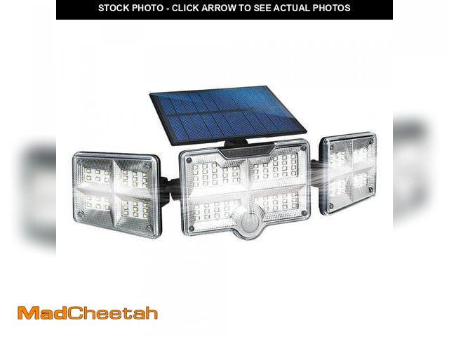 Lot 74-11825526 - BEYOND BRIGHT Black Motion Sensing Outdoor Integrated LED Solar Flood Light - UNUSED