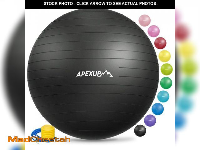 Lot 74-12432798 - APEXUP Yoga Ball Exercise Ball, Anti Slip Stability Ball Chair, Heavy Duty Large Gym Ball for Fitnes...