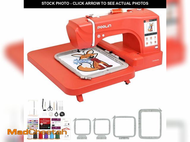 Lot 74-14071461 - Poolin EOC06RE Large Area Embroidery Machine â 7.9Ã11?,7? Touchscreen, Wi-Fi, DST/DSB Support - U...