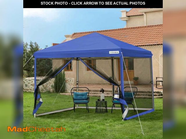Lot 74-14588531 - SPECSTAR 10'x 10' Easy Pop-Up Canopy with Mesh Netting, Instant Outdoor Screened tent with Mosquito ...