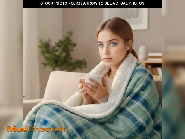 Lot 74-13568612 - Electric Heated Blanket Full Size 72"x84" - Microplush &amp; Sherpa Fabric Dual-Sided, 9 Heat Settin...