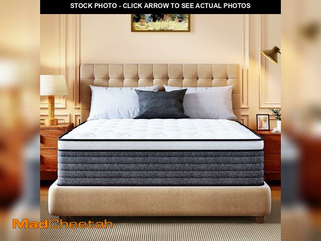 Lot 74-12822975 - CH CHARME HOUSE King Size Mattress, 12 Inch Hybrid Mattress King Size, Medium Feel Foam and Individu...