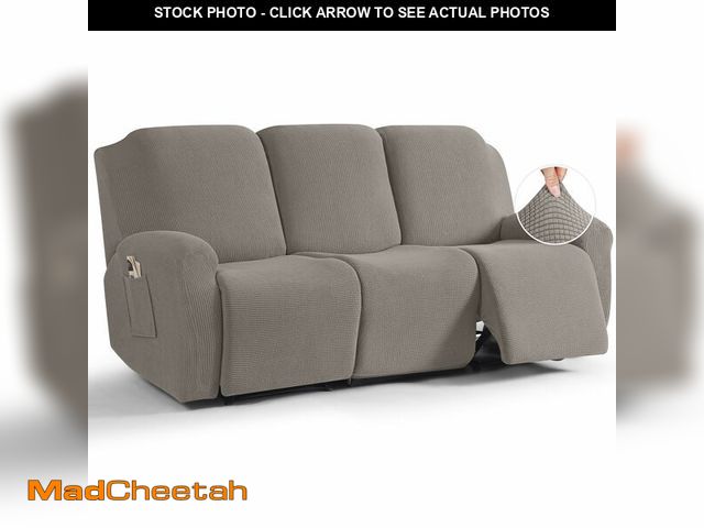 Lot 74-13549007 - TAOCOCO Recliner Sofa Covers 8-Pieces Stretch Large Couch Covers for 3 Seats Reclining Slipcovers So...