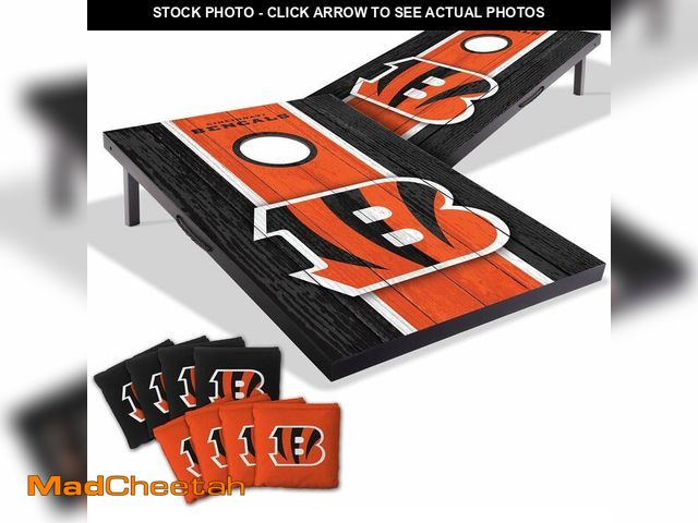 Lot 74-14306011 - YouTheFan NFL Cincinnati Bengals 2' x 3' Portable Cornhole Game with Logo Bags - UNUSED
