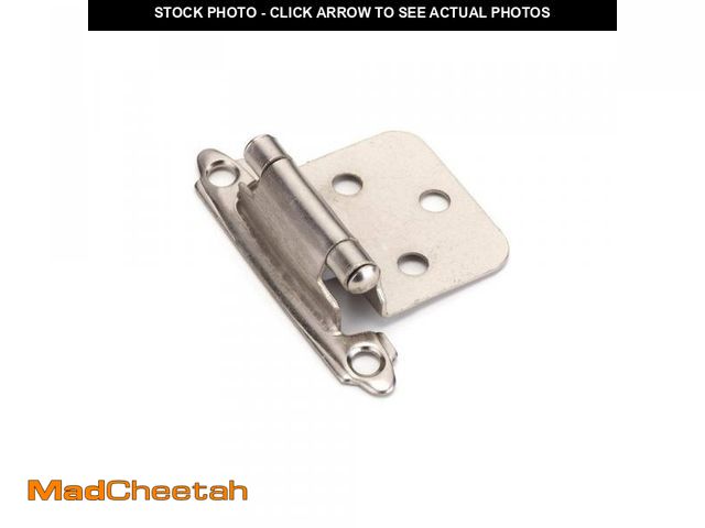 Lot 74-7443061 - Richelieu Hardware Brushed Nickel Semi-Concealed Self-Closing Variable Overlay for Face Frame Cabine...