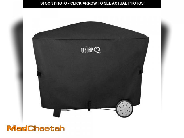 Lot 74-12377465 - Weber Q 100/1000/200/2000 with Rolling Cart Grill Cover - UNUSED