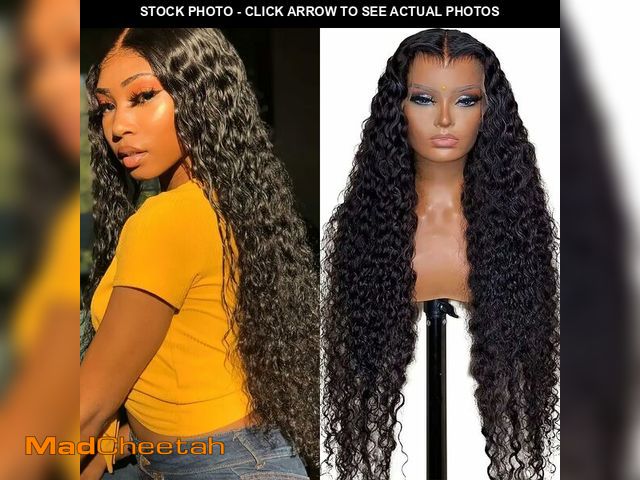 Lot 74-12713016 - Hrnytdek 13x4 Glueless Frontal Wigs Deep Wave Lace Front Wigs Human Hair Pre Plucked Brazilian Virgi...