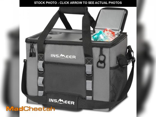 Lot 74-12179853 - INSMEER Soft Cooler Bag with Hard Shell &amp; 2 Cup Holders, Portable 40L/70 Cans Collapsible Cooler...