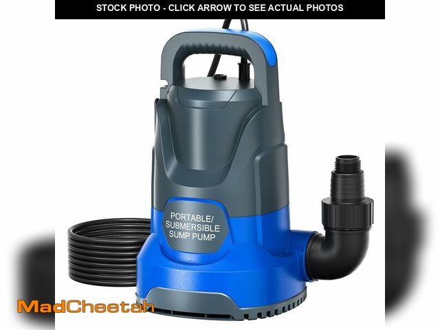 Lot 74-12704551 - PANRANO Sump Pump 1.1HP Submersible Clean/Slight Dirty Water Draining Pump 4700GPH Electric Portable...