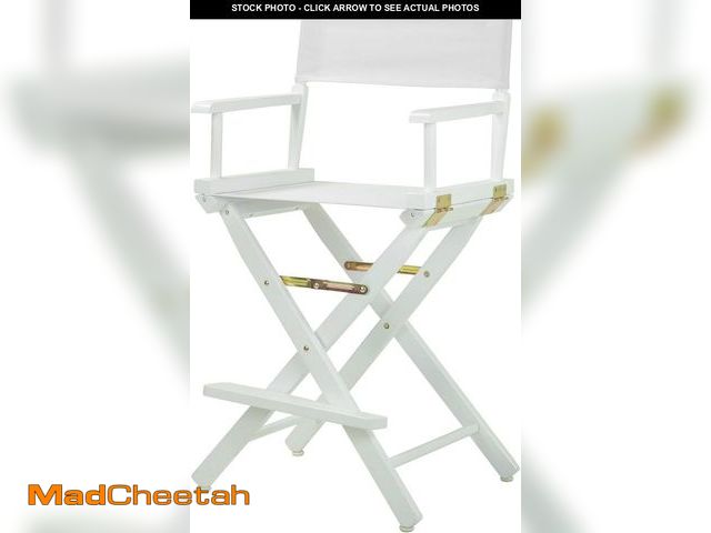 Lot 74-12136717 - 24" Director's Chair White Frame-White Canvas - UNUSED