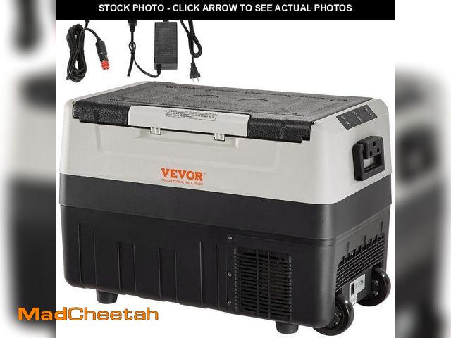 Lot 74-12672971 - (MISSING POWER CORD) VEVOR Car Refrigerator12-Volt Car Refrigerator Fridge 48 qt./45 L Dual Zone Por...