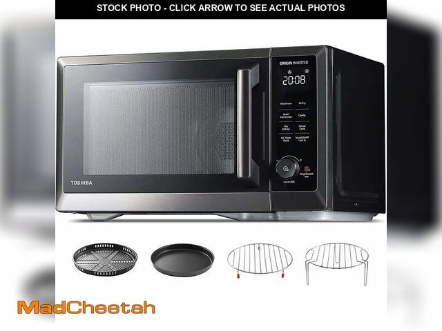 Lot 74-13776203 - (DENTED) TOSHIBA OptiChef 7-in-1 Countertop Microwave Oven Air Fryer Combo, Inverter, Convection, Ev...