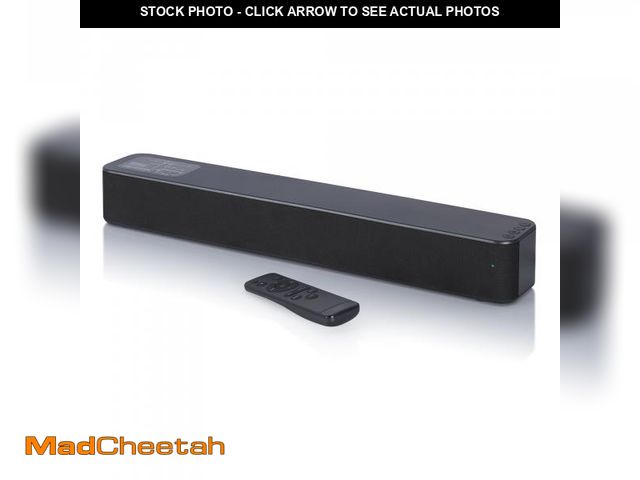 Lot 74-12533521 - onn. 20'' 2.0 Soundbar with Bluetooth, 2 Speakers, Black - UNUSED